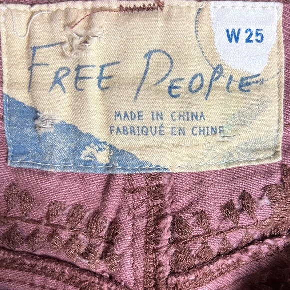 Free People Shorts Womens 25 Etienne Field High Waist Boho Embroidered Festival - Picture 9 of 13